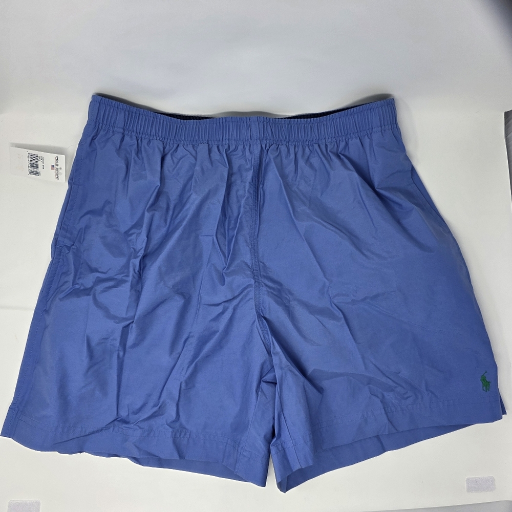 Ralph Lauren Polo Sport Medium Blue Elastic Waist Swim Shorts Size XXL NWT